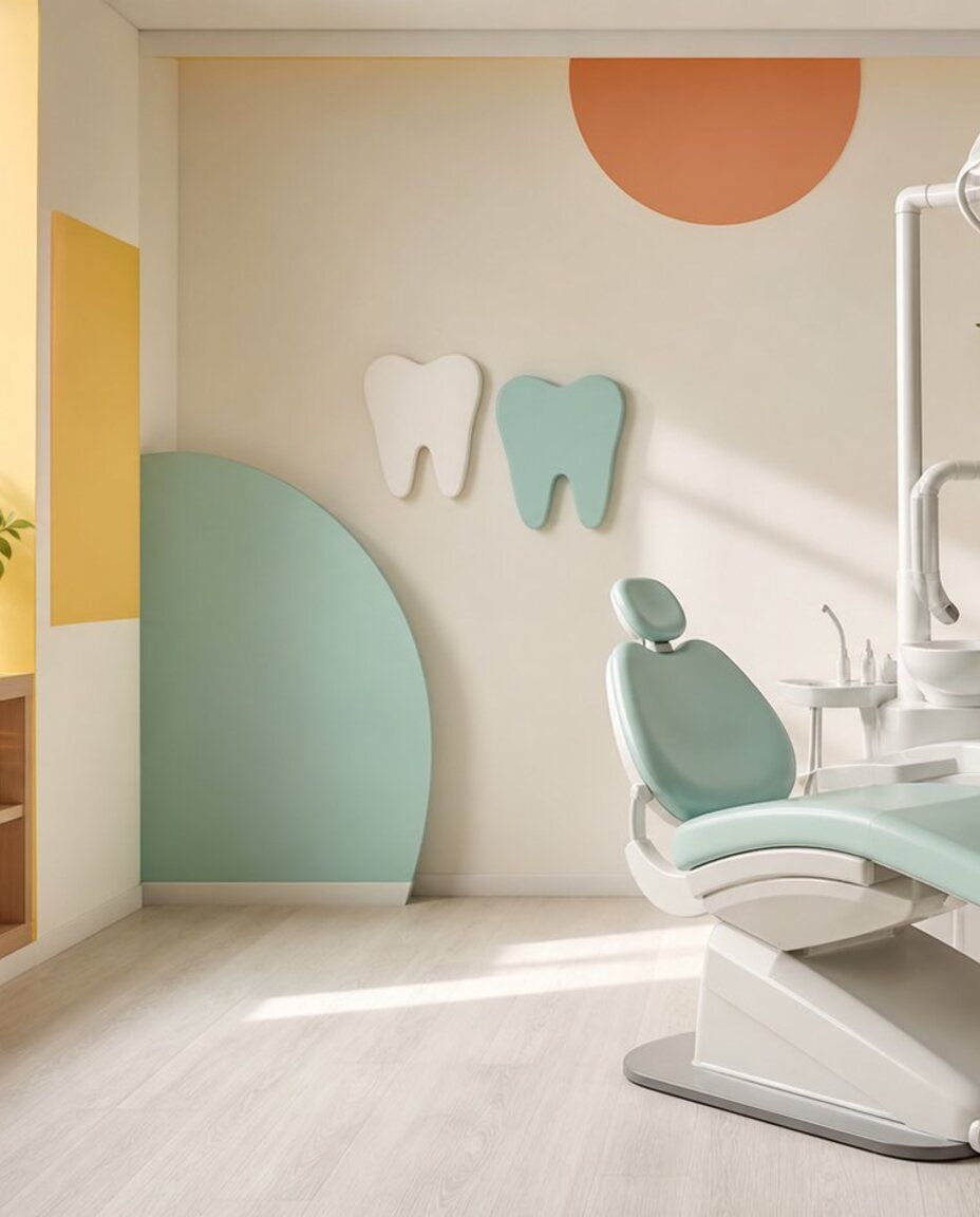 Salle de soins pédiatriques lumineuse et colorée